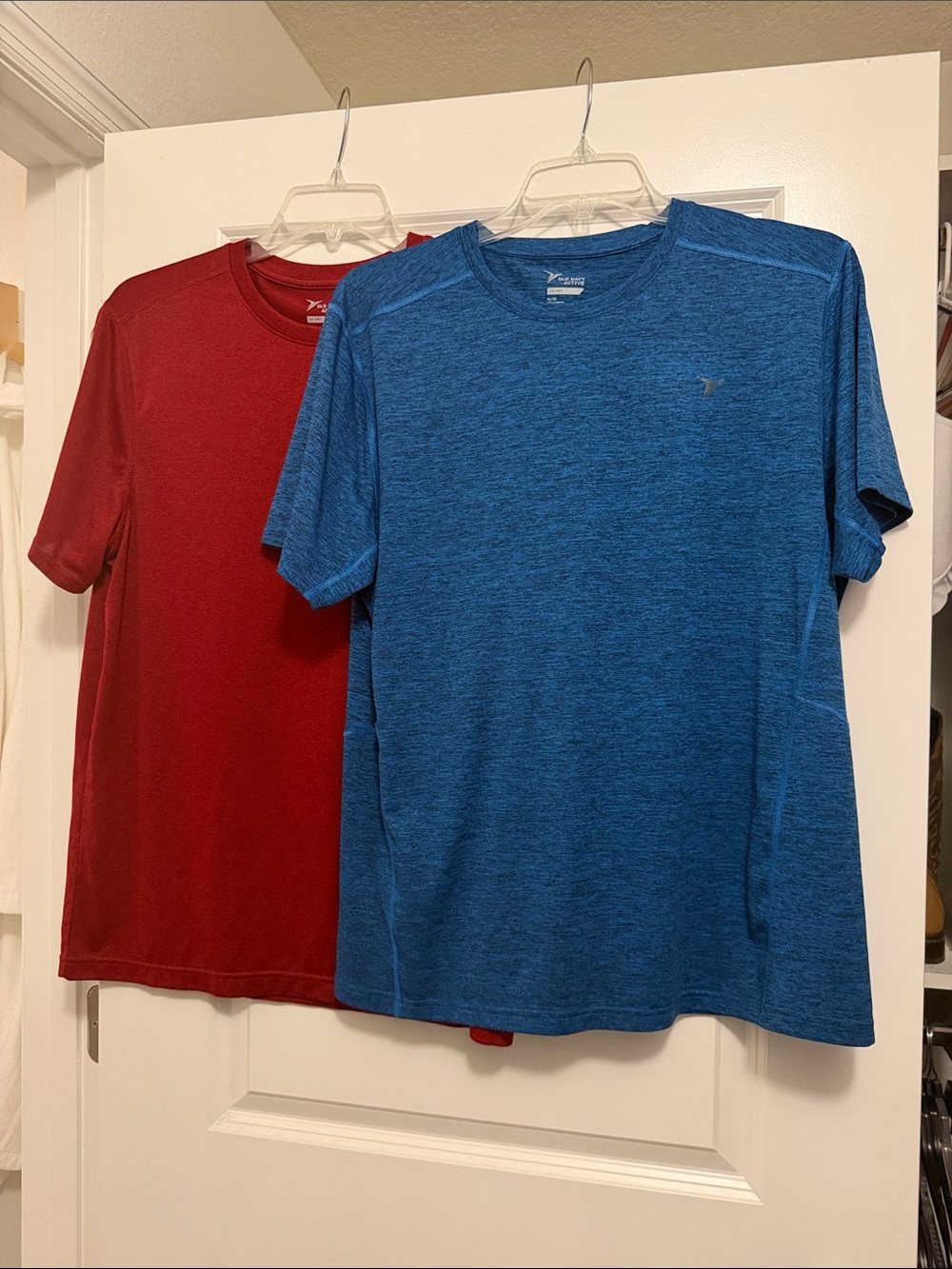 Old Navy Men's Short Sleeve Tees - Red & Blue Athletic Crew